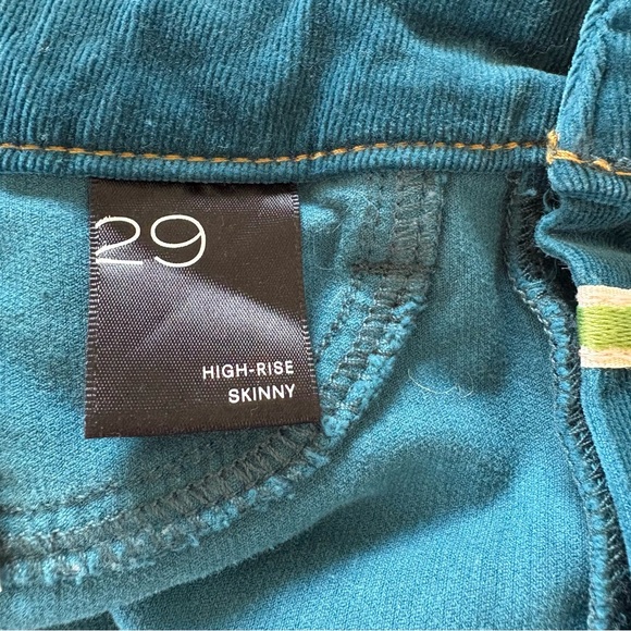 Anthropologie Pilco Blue Corduroy High Rise Skinny Jean 29 - Picture 8 of 9